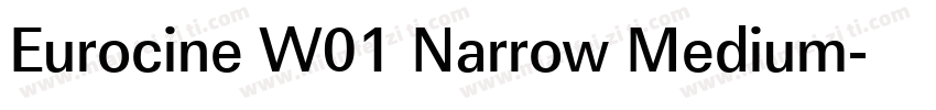 Eurocine W01 Narrow Medium字体转换